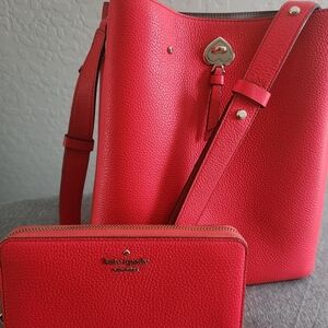 Kate spade Marti large bucket bag and wallet